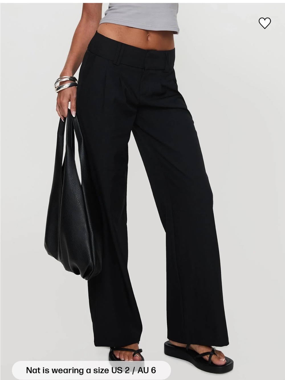 Low Rise Black Pants - Picture 3 of 4